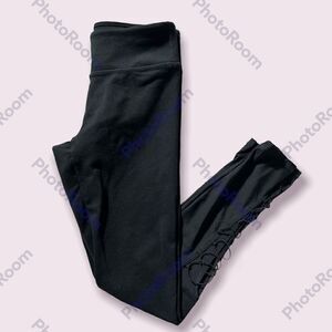 Fabletics x Demi Levato Black Crisscross Leggings